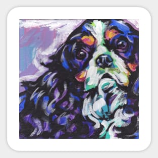 cavalier king charles spaniel Dog Bright colorful pop dog art Sticker